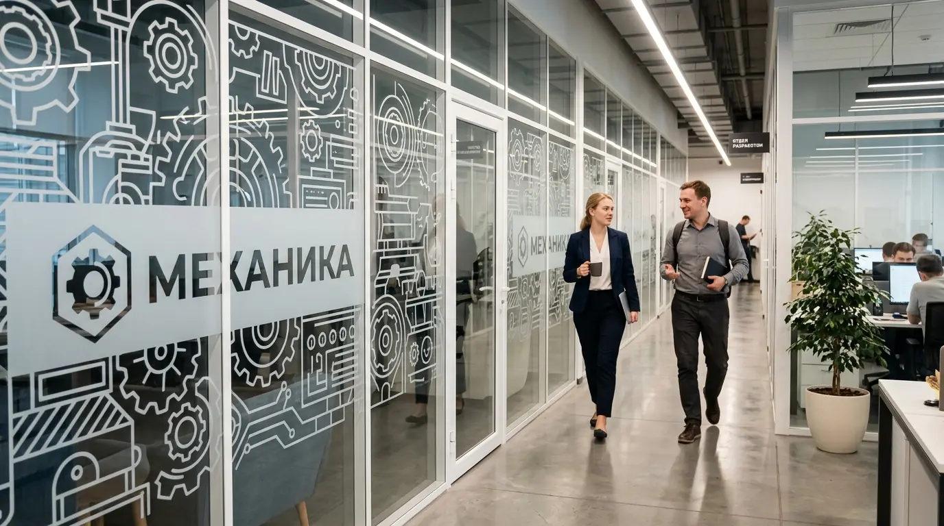 Перегородки для IT-офиса — образец материала и цвета
