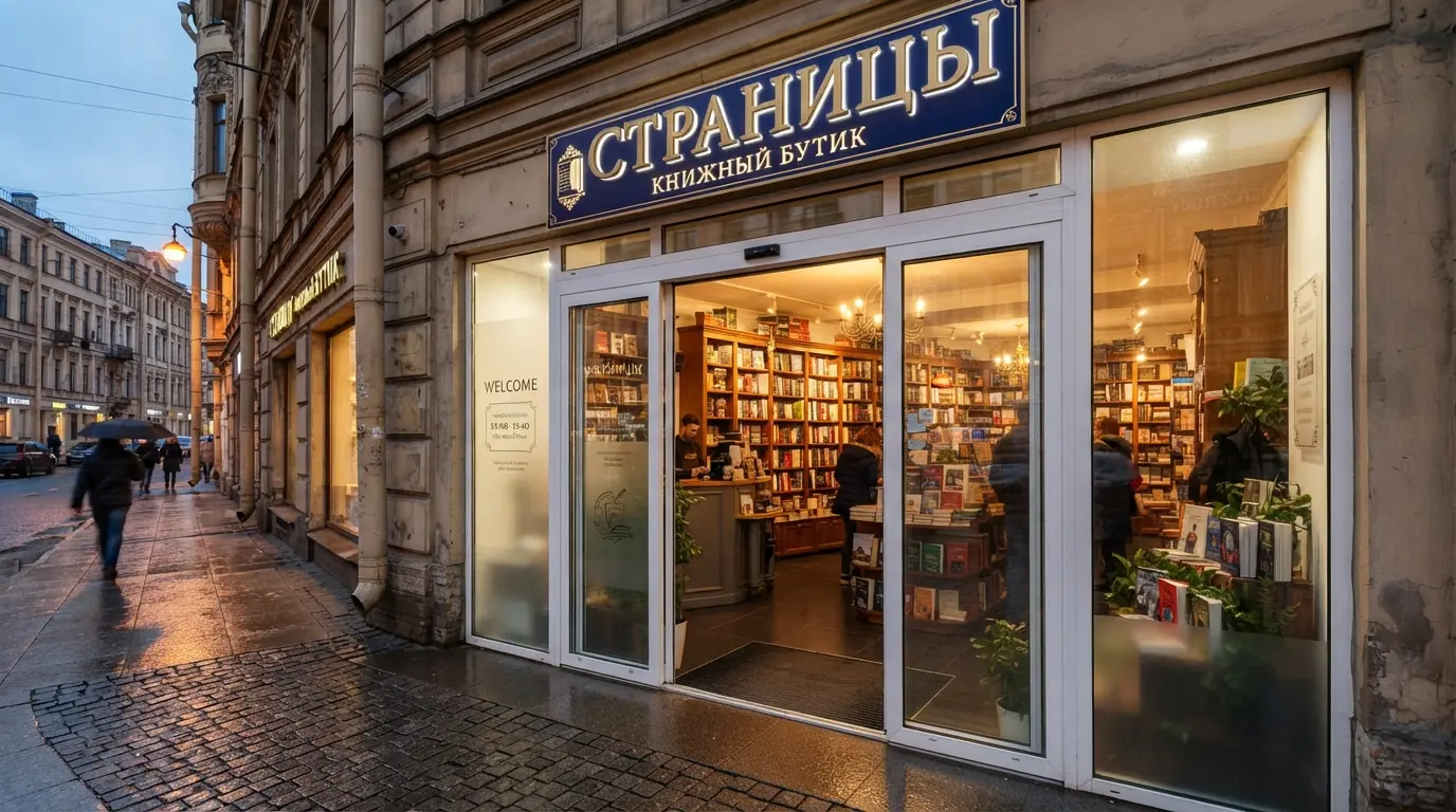 Автоматические распашные двери — вид крупным планом